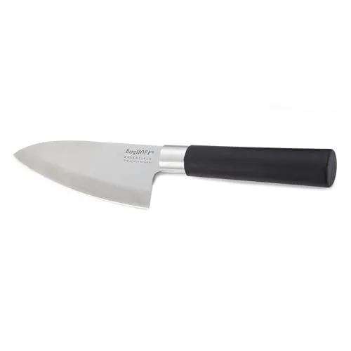 BergHoff Santokumesser Essentials (Klinge 11,5 cm, Küchenmesser für Kräuter / Zwiebeln / Gemüse, Kochmesser Edelstahl, Griffmaterial PP, breite Klinge) 1109485