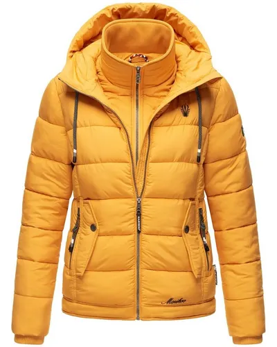 Marikoo Outdoorjacke Taisaa Pri - Gelb XL (42) - Funktionsjacke mit hochstehendem Kragen, ideal für Outdoor-Aktivitäten und schützt vor Wind und Wetter.