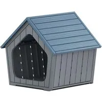 Costway Hundehütte Outdoor Blau – 59,5 x 57 x 58 cm
