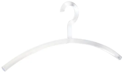 Kleiderbügel CALDO B 44 cm transparent in weiß von Sonstige