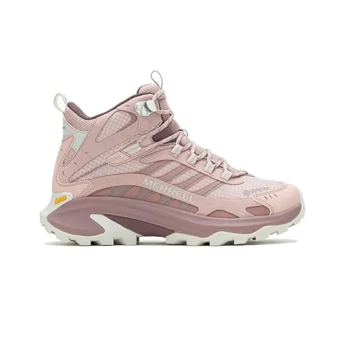 MERRELL Damen Multifunktionsstiefel MOAB SPEED 2 MID GTX - Wanderschuhe mit innovativer Vibram TC5+ Sohle für optimale Bodenhaftung und 30 % mehr Schaum im Fußbett für höchsten Tragekomfort. Dank Gore-Tex bleiben deine Füße bei jedem Wetter trocken.