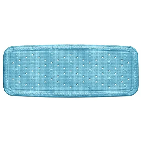 kela 22379 Badewanneneinlage, Mit Sauger, PVC-Weichschaumbeschichtet, 92 x 36 cm, Kreta, hellblau