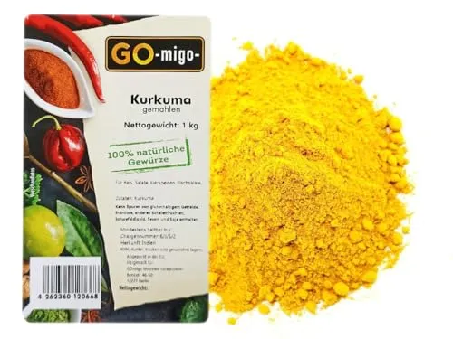 1kg Kurkuma Pulver Gelbwurz gemahlen Curcumin Top Qualität 1000g