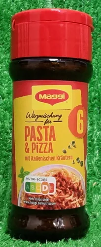 Maggi Würzmischung Nr. 6 - Pasta & Pizza mit italienischen Kräutern - Köstliche Würzmischung für Pizza und Pasta, ideal für die italienische Küche. Perfekt dosierbar im praktischen Glas, für ein unverwechselbares Geschmackserlebnis.