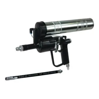 MATO Lube-Shuttle Druckluft-Fettpresse 400 g - Sonstige Werkzeuge, Einhand-Druckluftfettpresse mit optimaler Fettkontrolle und geeignet für Fette bis NLGI Klasse 3, ideal für präzises Arbeiten.