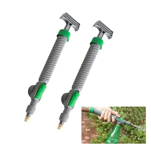 Drucksprüher,Trinkflaschen Sprühkopfdüse,druckpumpzerstäuber,pflanzensprüher,Sprühflasche Metall,pumpsprüher,gießkanne aufsatz,für Garten Hof Blumenladen Mister Bewässerung(2er Pack)
