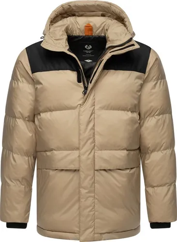 Ragwear Herren Winterjacke Mikkesh YOUMODO Taupe XXL - Funktionsjacken mit verstellbarer Kapuze und wasserabweisendem Material, ideal für kalte Tage und Outdoor-Aktivitäten. Stilvolles Design trifft auf Komfort und Funktionalität.