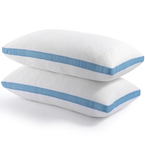 Hiimgo Kopfkissen 40x80 cm (2er Pack) – Höhenverstellbares Memory Foam Kissen