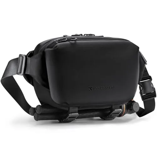 K&F CONCEPT Kameratasche Klein, Camera Bag, Fototasche Klein für DSLR/SLR/Zubehör, Einfache Mode Umhängetasche, Schwarz (Gr. S)