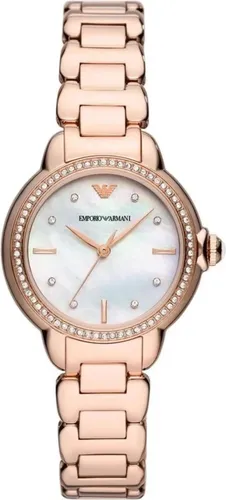 Emporio Armani Damenuhr AR11523 Edelstahl - Damen-Analoguhr in elegantem Roségold, aus hochwertigem Edelstahl gefertigt – ideal für stilbewusste Frauen.