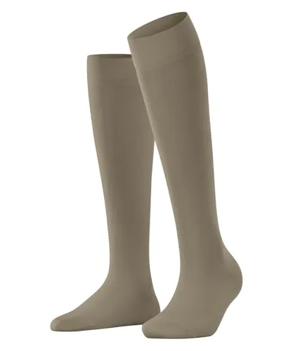 FALKE Damen Kniestrümpfe Cotton Touch W Kh - Beige Nude 4092 - Hochwertige Sportsocken aus nachhaltiger Baumwolle für ein exzellentes Tragegefühl; ideal für Stiefeletten und Stiefel, rutschfreier Sitz und lange Haltbarkeit.