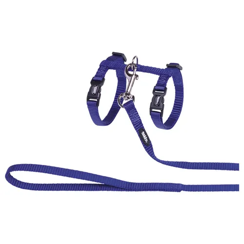 Nobby Katzengarnitur blau, Geschirr & Leine, Nylon, stufenlos verstellbar