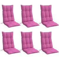 vidaXL Hochlehner-Auflagen 6 Stk. Rosa Oxford-Gewebe in pink von vidaXL