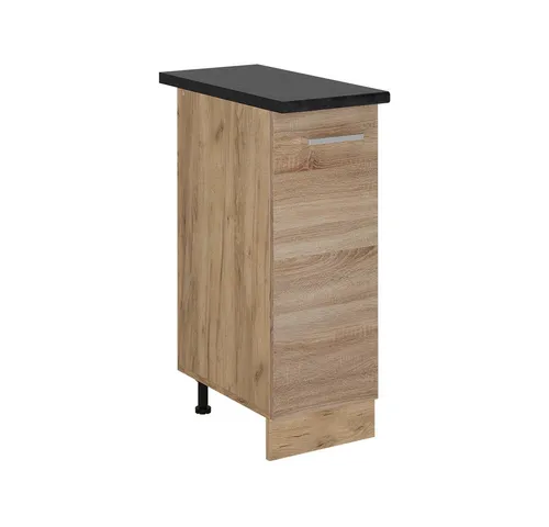 Vicco Apothekerschrank R-Line, Sonoma/Goldkraft Eiche - Apothekerschrank für optimale Küchenorganisation, höhenverstellbar und erweiterbar, ideal für Utensilien, Vorräte und Medikamente.