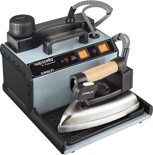 POLTI Dampfstation Vaporella 2HP - 1750 W, Schwarz, leistungsstark mit 80 g/min Dampf und großem 1,3 l Wasserbehälter für effizientes Bügeln