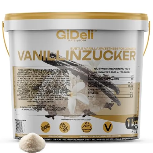 GiDeli Vanillinzucker Pulver 1kg im Eimer