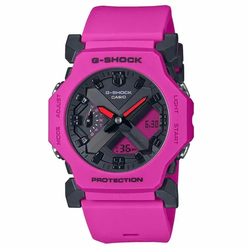 Casio G Shock GA-2300-4AER - Stylische Herrenarmbanduhr in Rosa - Armbanduhren für Herren mit Originalverpackung und Bedienungsanleitung, ideal für modebewusste Erwachsene.