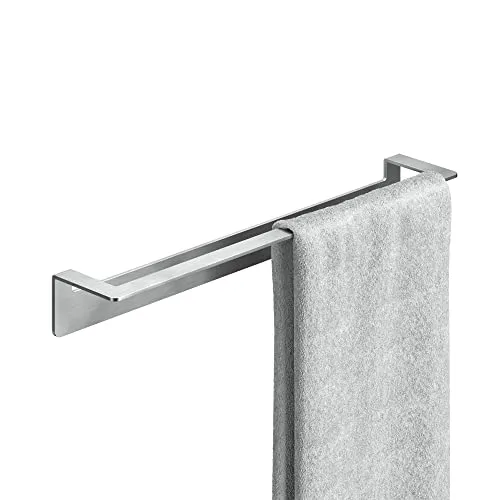 WEISSENSTEIN Handtuchhalter ohne Bohren - 45cm Edelstahl Handtuchstange - Bademantel- & Handtuchhaken, robust und rostfrei aus gebürstetem Edelstahl, schnell und unkompliziert ohne Bohren anzubringen - ideal für ein modernes Badezimmer.