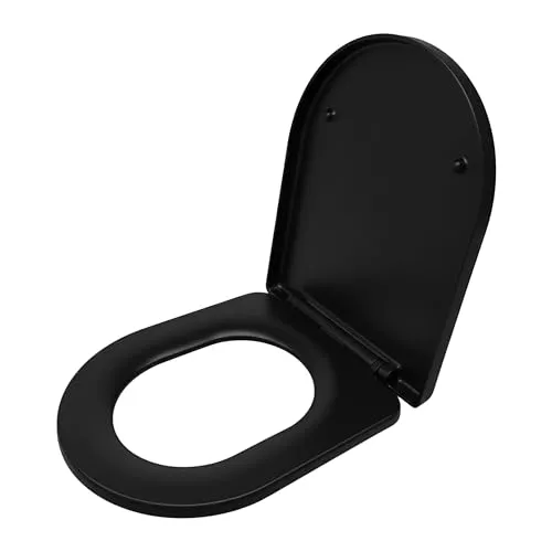 Toilettendeckel mit Absenkautomatik – D-Form von Relaxdays