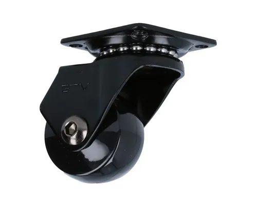 Ms Beschläge - Hartboden-möbelrolle Design Lenkrolle Schwarz Ø 35mm Transportrolle Modern