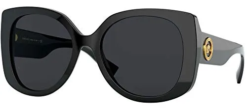Versace Damen 0VE4387 Sonnenbrille - Elegante Sonnenbrille für Damen, Schwarz/Grau, 56/19/140 - ein stilvolles Accessoire, das jedem Outfit einen Hauch von Luxus verleiht.