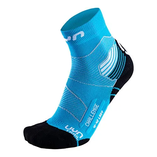UYN Damen Run Trail Challenge Socke, Turquoise/White, 34 EU