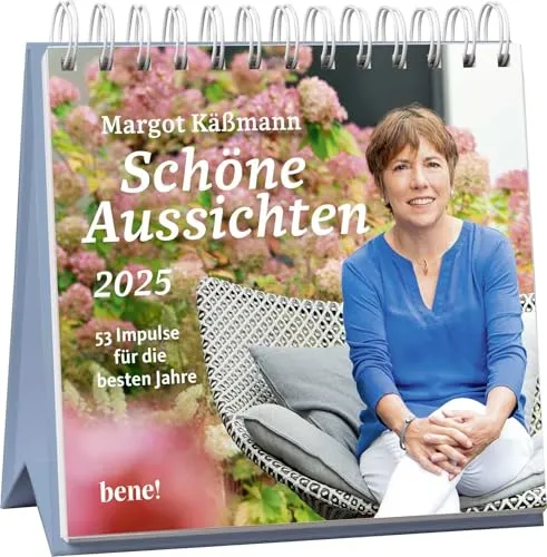 Wochenkalender 2025: Schöne Aussichten: 53 Impulse für die besten Jahre | Tischkalender zum Aufstellen mit Texten der Bestseller-Autorin und Naturaufnahmen für jede Woche
