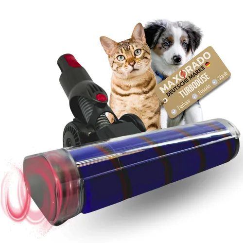 Turbobürste Staubsauger Düse für Dyson V7 V8 V10 V11 V15 - Staubsauger-Ersatzteile mit geringer Geräuschentwicklung und effektiver Grobreinigung. Ideal für eine gründliche Reinigung Ihrer Böden.