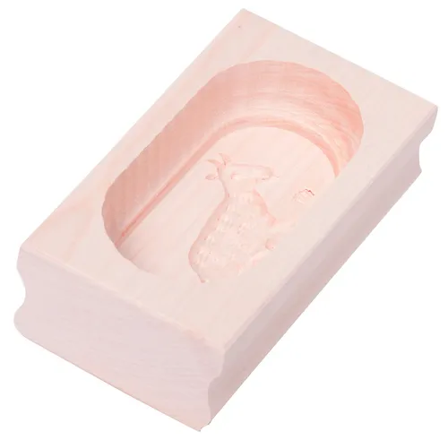 Butterform eckig Buttermodel aus Ahornholz für 125 g Butter Motiv: Ziege
