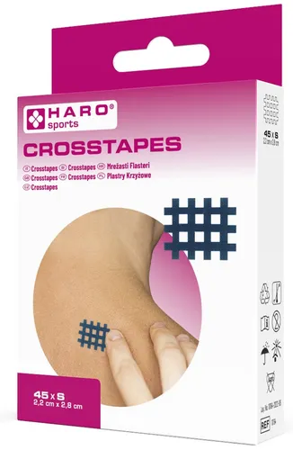 HARO Crosstape/Gitterpflaster Größe: S blau 45 Stück