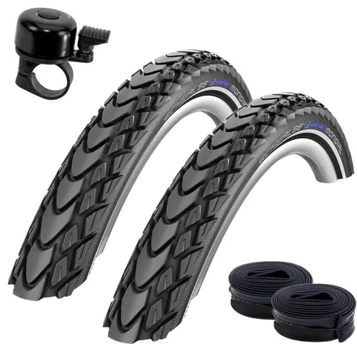 Schwalbe Marathon Mondial Fahrradreifen RaceGuard Pannenschutz mit Reflexstreifen 50-559 (26 x 2,00