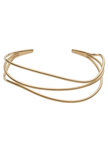Skagen Edelstahlarmband für Damen - Elegantes Armband aus poliertem Edelstahl in edlem Gold-Finish, ideal für stilvolle Akzente bei jedem Outfit.