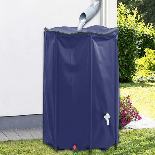 vidaXL Faltbarer Wassertank 1000 L mit Wasserhahn - Bewässerung: Praktischer, faltbarer Regenwassertank aus reißfestem PVC, ideal für die Gartenbewässerung und vielseitig einsetzbar für Outdoor-Aktivitäten.