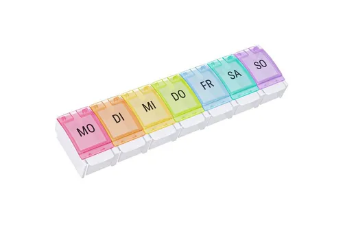 Wellgro Pillendose Tablettenbox 7 Tage mit Druckverschluss