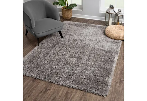 SANAT Porto Shaggy Teppich - Hochflor Zottel-Teppich in Dunkelgrau 120 x 170 cm - Teppich für Wohnzimmer, Schlafzimmer und mehr; superweich, pflegeleicht und kinderfreundlich, ideal für jeden Raum.