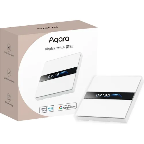 Aqara Display Switch V1 EU (WS-K02D) - Smart Home (Haussteuerungen) - Intelligenter Wandschalter mit Touchscreen für einfache Bedienung und individuelle Szenarien.