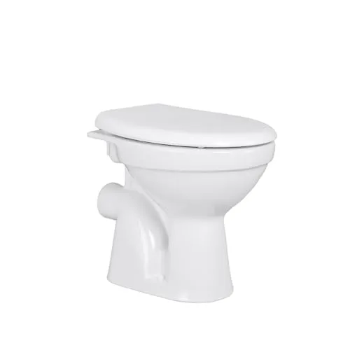 Dusch WC mit Bidet Funktion – Standtoilette mit Taharet - Sanitäranlagen & Zubehör, komfortable Bidet-Funktion für optimale Hygiene, elegantes ovales Design in Weiß, inklusive Softclose Deckel.