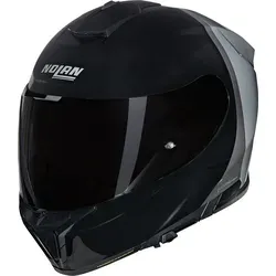 Nolan N80-8 Verniciatura Speciale 343 Integralhelm - Schwarz/Hellgrau/Dunkelbeige - M - Motorradhelm mit innovativer AirBooster-Technologie für optimale Belüftung und maximalen Komfort, ideal für lange Fahrten und anspruchsvolle Reisen.