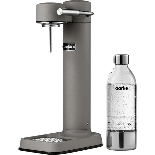 AARKE Wassersprudler Carbonator 3 Matte Grey - Wassersprudler in elegantem Edelstahl-Design, perfekt für sprudelndes Wasser Zuhause. Umweltfreundlich, BPA-freie PET-Flasche und schnelle Kohlensäureproduktion in weniger als 10 Sekunden.