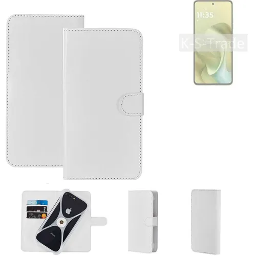 Schutzhülle für Motorola Moto G86 Power 5G Hülle + Bumper weiss Flipstyle Tas