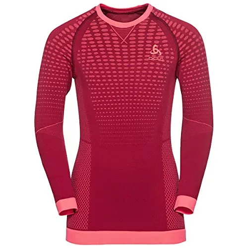 Odlo Performance WARM Kinder Langarm-Baselayer Top, tiefes Claret - Siesta, 152/164 - Optimaler Tragekomfort durch abgestimmtes Material, ideal für aktive Kinder. Hervorragendes Feuchtigkeitsmanagement sorgt für ein angenehmes Gefühl.