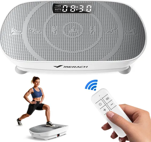 MERACH Mini-Vibrationsplatte mit LED-Display und Fernbedienung