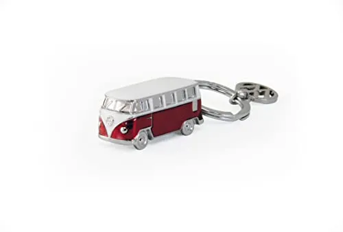 BRISA VW Collection - Volkswagen Emaillierter 3D Metall Schlüssel-Anhänger-Ring Schlüsselbund-Accessoire Keyholder T1 Bulli Bus Design (Classic Bus)