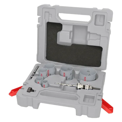 Bosch Accessories 2608901548 Lochsäge Set 20-44 mm - Lochsägen Set für präzise Schnitte in verschiedenen Materialien. Mit verbesserter Zahnform und HSS-Legierung für Langlebigkeit – ideal für Elektriker und Sanitärinstallateure.