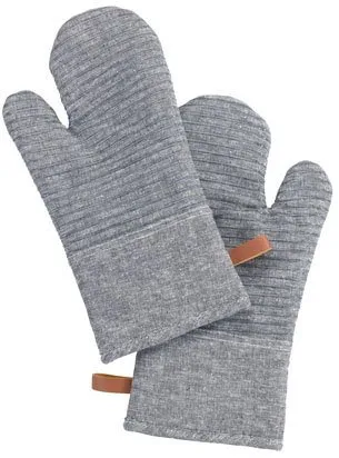 WENKO Topfhandschuhe Ada Stripes, 2-tlg Set in grau von WENKO