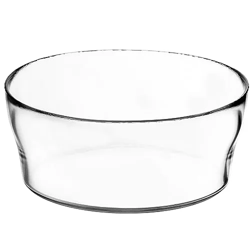 KADAX Glasschale, Salatschüssel, runde Glasschüssel, 19 cm Durchmesser, tiefe Schale für Obst, Salat, Süßigkeiten, stapelbare Obstschale, große Salatschale, Tischdeko, transparent