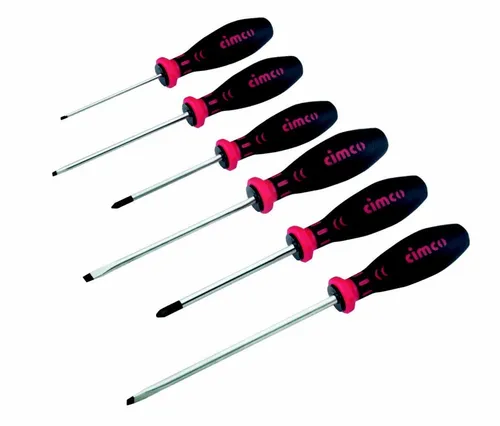 Cimco 11 7100 Schraubendreher-Sortiment, 6-teilig von Cimco Werkzeuge 2K-Schraubendreher-Set
