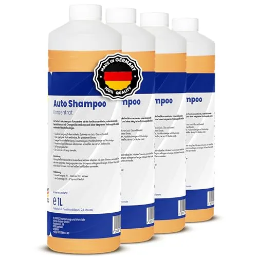 Mr. Perfect – Autoshampoo Konzentrat in praktischer 4x1L Flasche | Autoshampoo für Hochdruckreiniger und Waschanlagen | Autoreiniger mit Abperleffekt