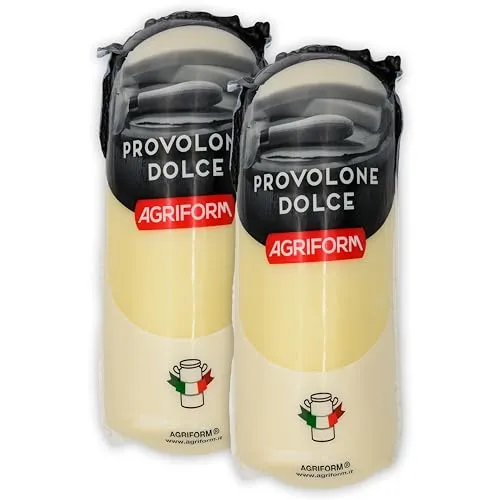 Food-United Provolone Käse Agriform 2x ca. 1 Kg Italienischer-Pasta-Filata-Schnittkäse pikant wüzig-kräftig aromatisch schmelzbar weicher Teig