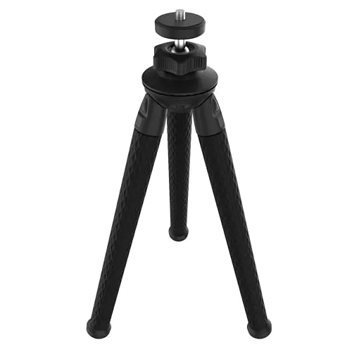 SABRENT Kamera Stativ, Flexibles leichtes Camera Tripod, Aluminium fotostativ für Panasonic Canon Nikon Sony, Dreibeinstativ for Smartphone mit Handy Halterung (TP-FLTP)